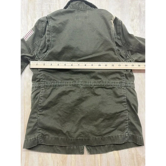 Polo Ralph Lauren Green Military Jacket Coat USA Flag Patch Child Size S 6 - Picture 8 of 10